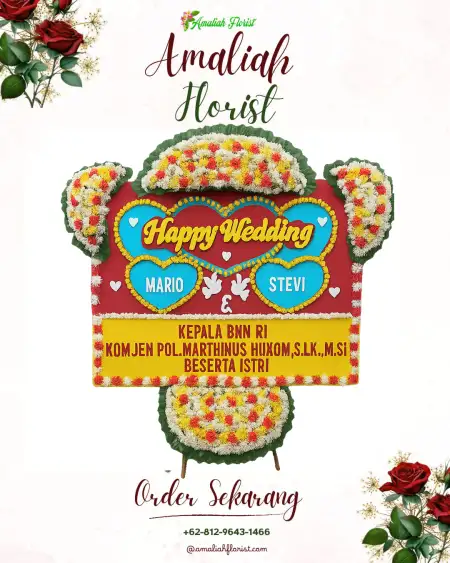 Papan Bunga Pernikahan bayongbong
